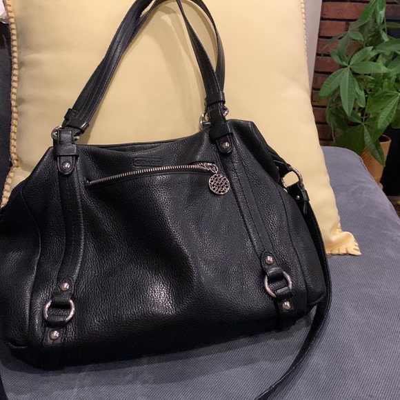 Coach Handbags - Black pebbled leather soft black coach bag in great condition
